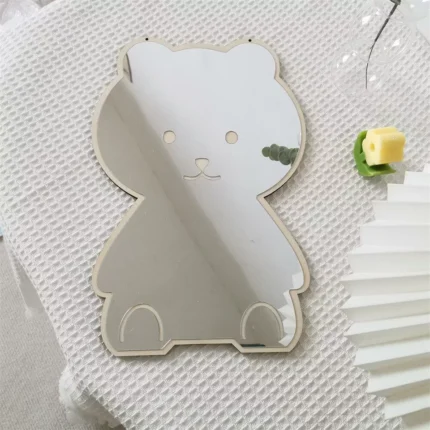 Bear shaped acrylic mirror  - Kids room decoration