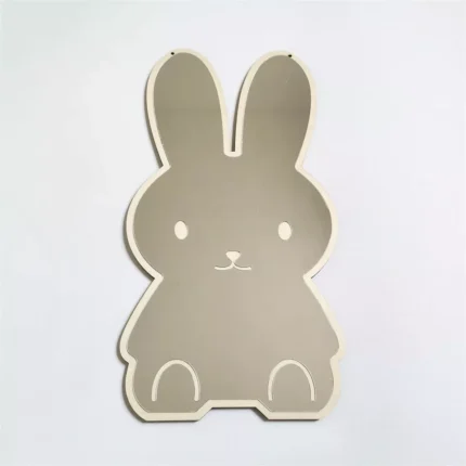 Rabbit shaped acrylic mirror  - Kids room decoration