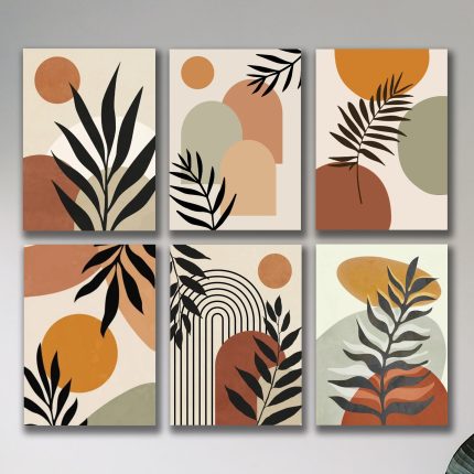 Set of 6 Premium Wall Art Photo Tiles – Modern Home Decor Sets 8x11