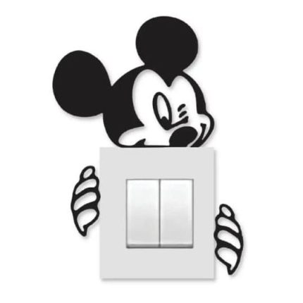 Miki Mouse Shape Wooden Wall Art – Cute Animal Design Decorative Wooden Piece For Home, Kids Room, Or Office Wall Decor (5 Inches)