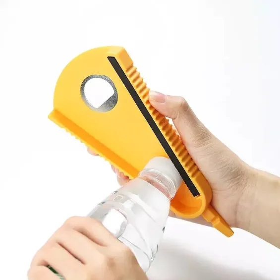 d156ae1476b3d228e61fbdc792ee5678 Creative Multi-Function Bottle Opener Jar Opener Twist Grip Lid Opener Kitchen Tool Random Colour 1PC - Image 1